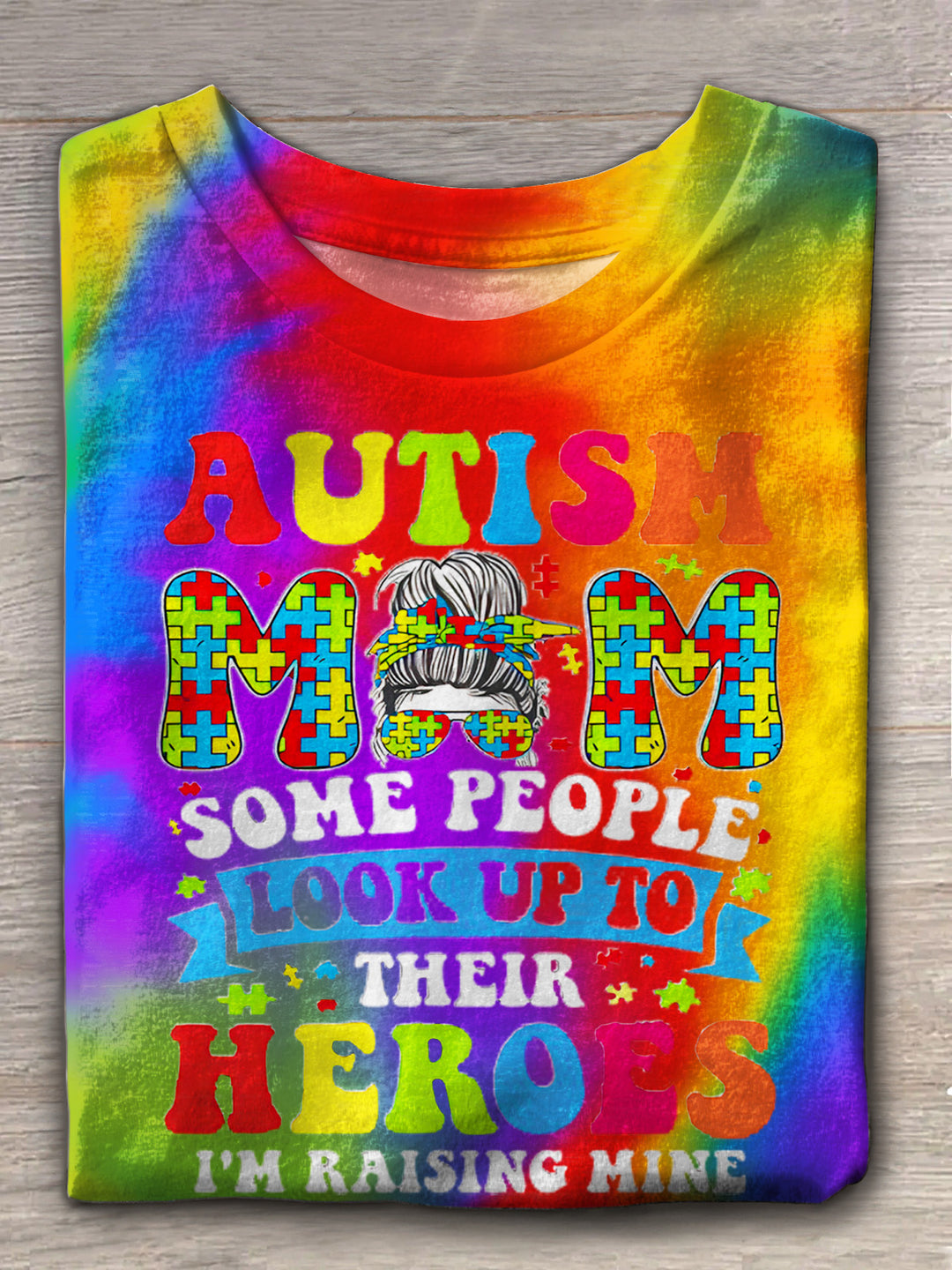 Women's Autism Mama  Print T-shirt