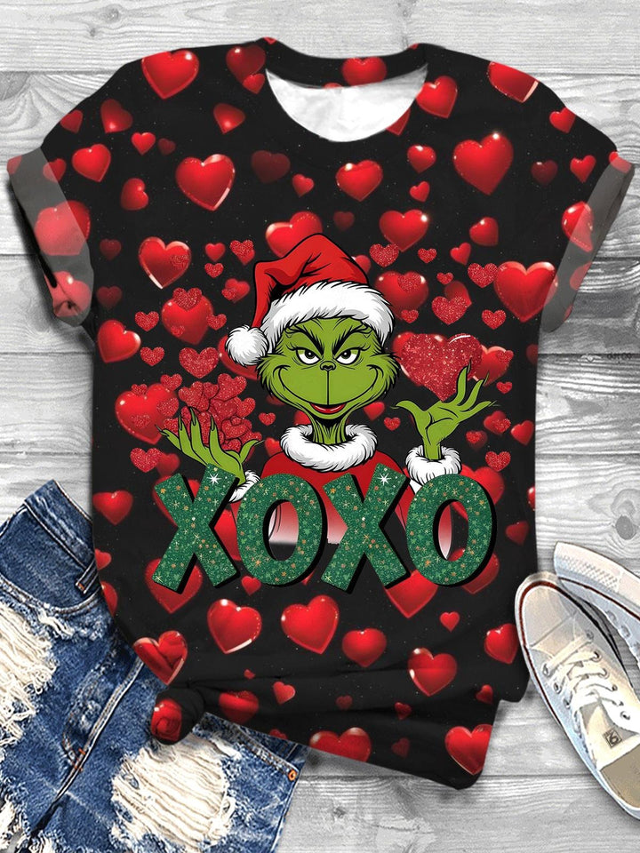 Green Monter Xoxo Valentines T-shirt