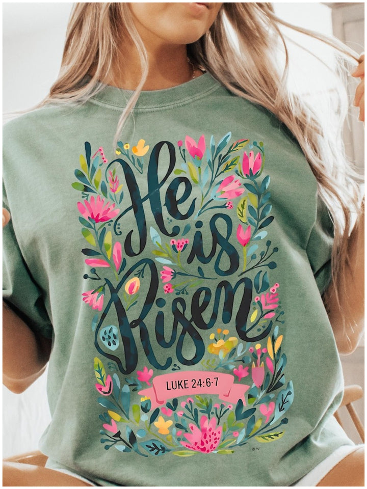 Women's Christian Easter Print T-shirt