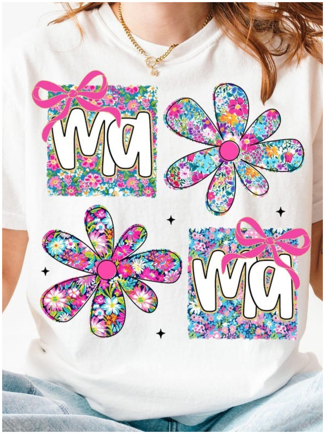 Women's Floral Mama Coquette Print T-shirt