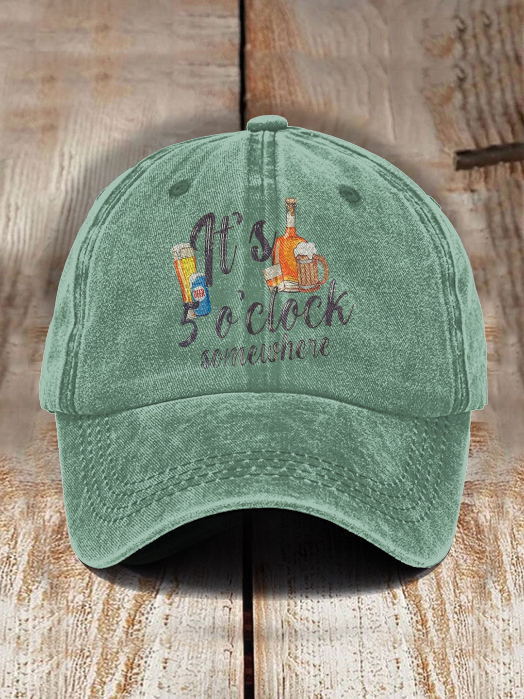 It's 5 O'Clock Somewhere Printed Baseball Cap