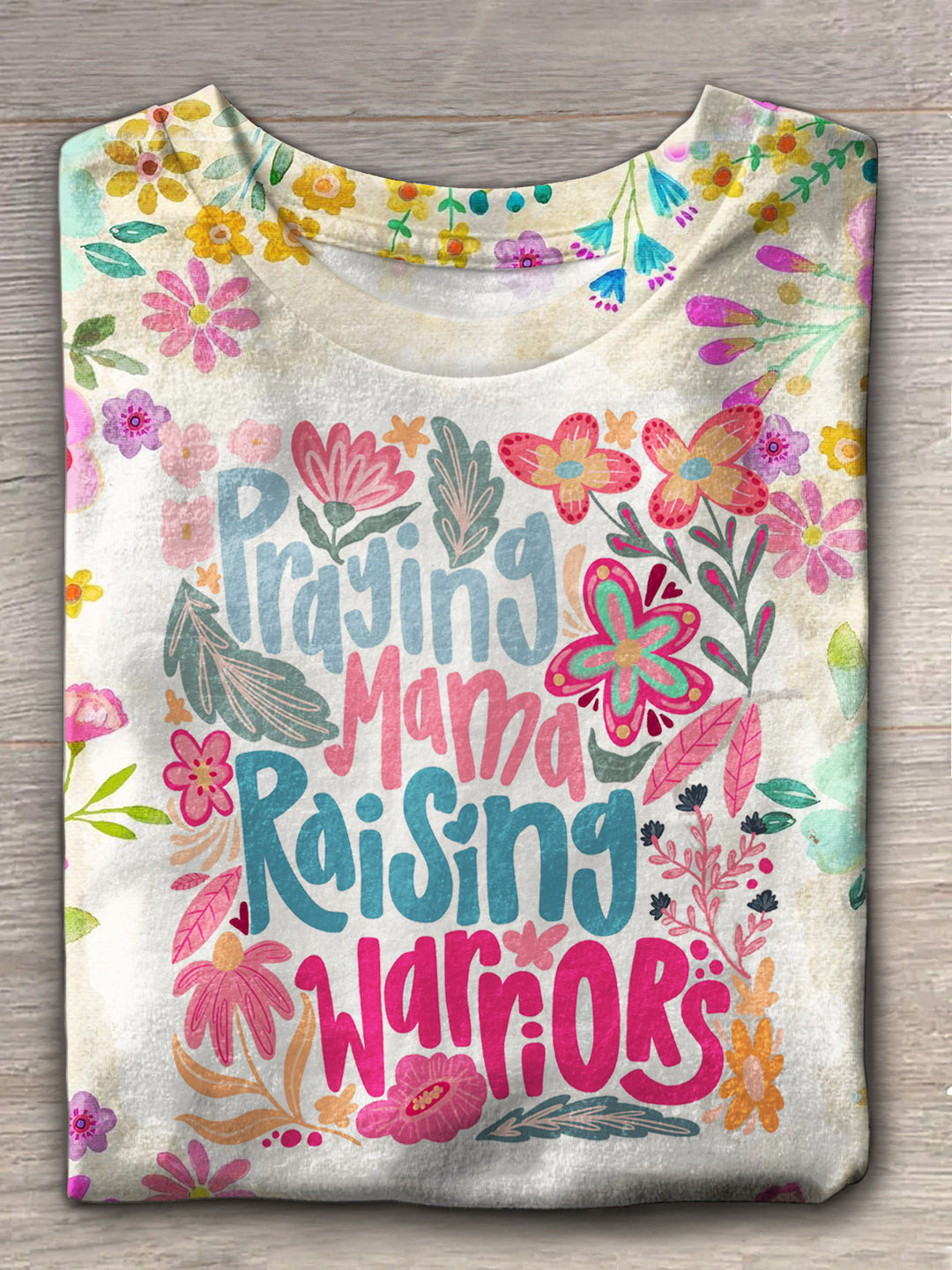 Boho Floral Mother's Day Crew Neck T-shirt