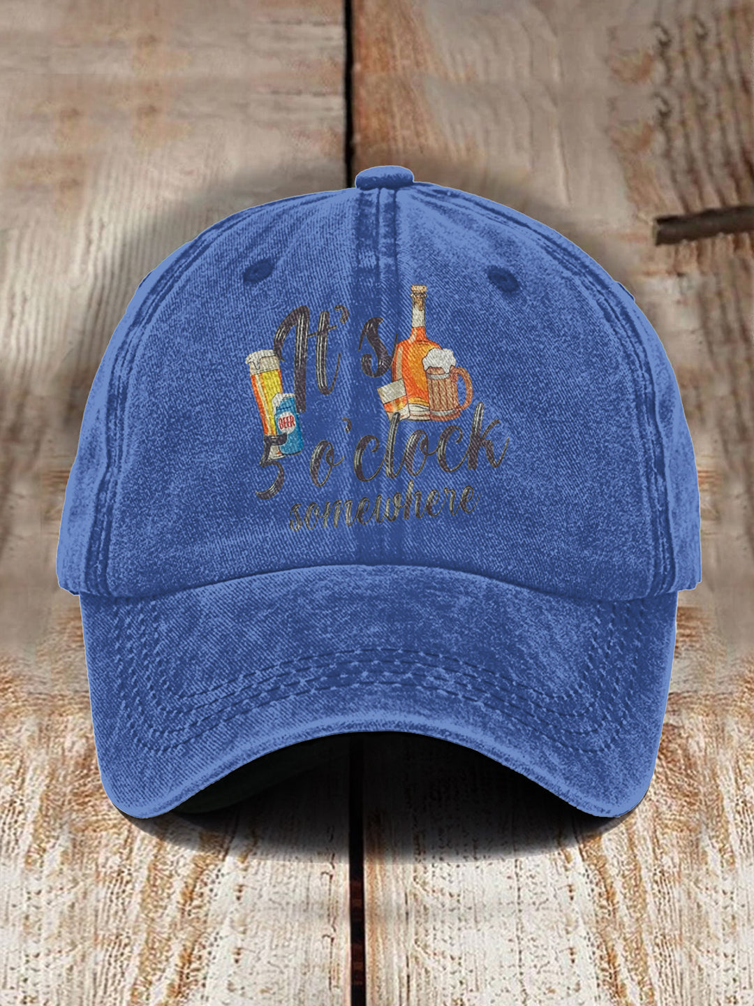 It's 5 O'Clock Somewhere Printed Baseball Cap