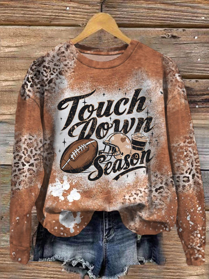 Touch down Season Long Sleeve Printed Hoodie