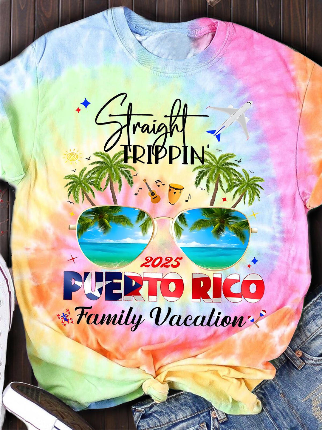 Straight Trippin' Puerto Rico Vacation T-shirt