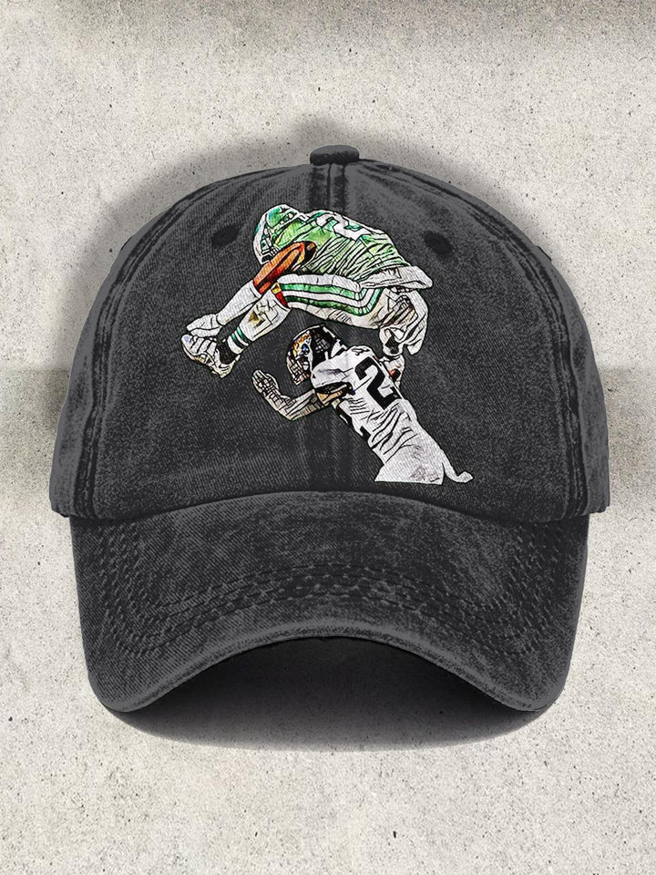 Fly Saquon Eagles Football Print Baseball Cap