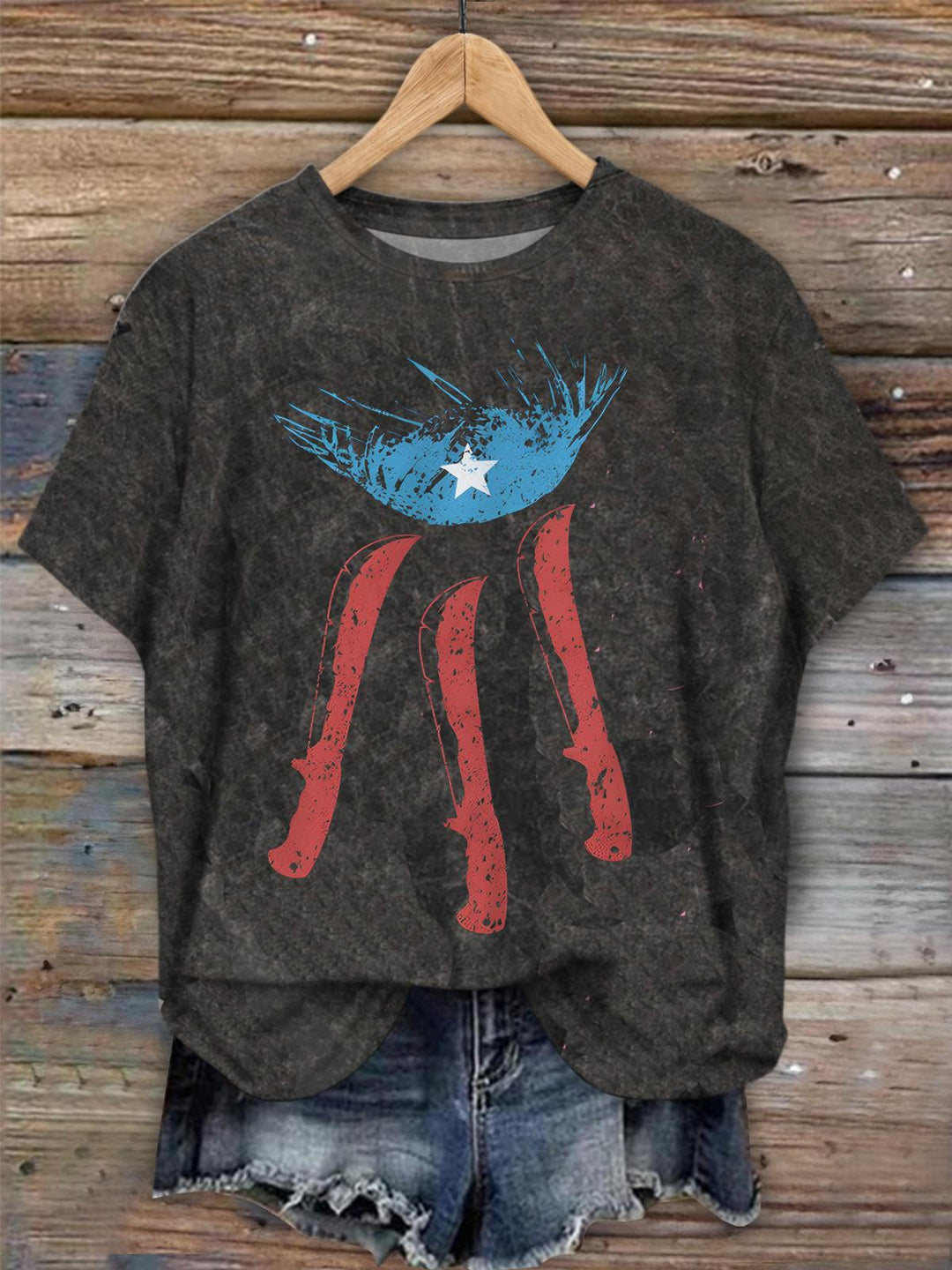 Puerto Rico Flag Crew Neck T-shirt