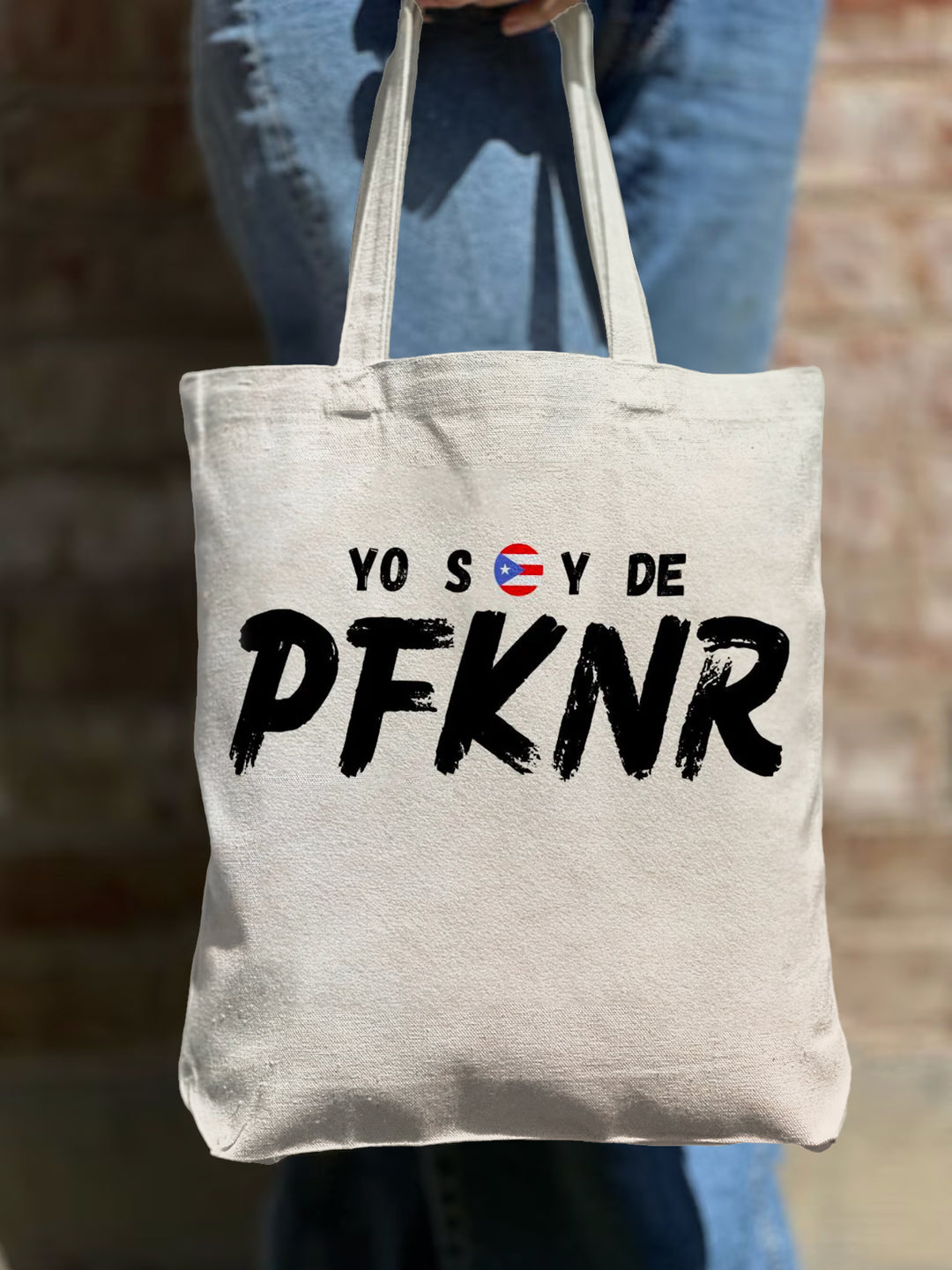 Yo Soy De PFKNR Shoulder Zipper Canvas Bag