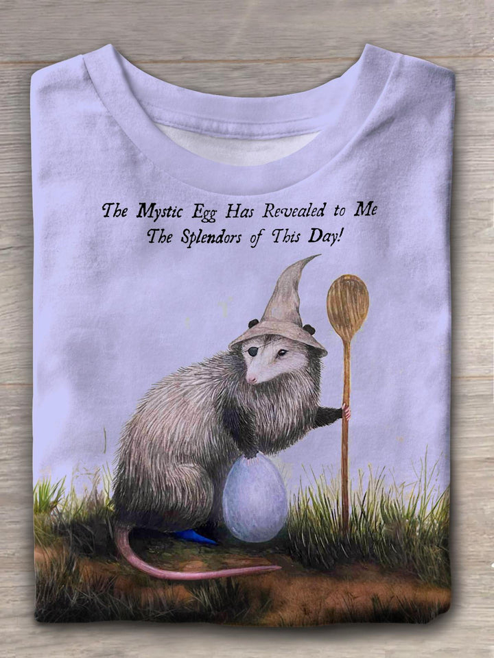 Funny Wizard Possum Mystic Egg T-shirt