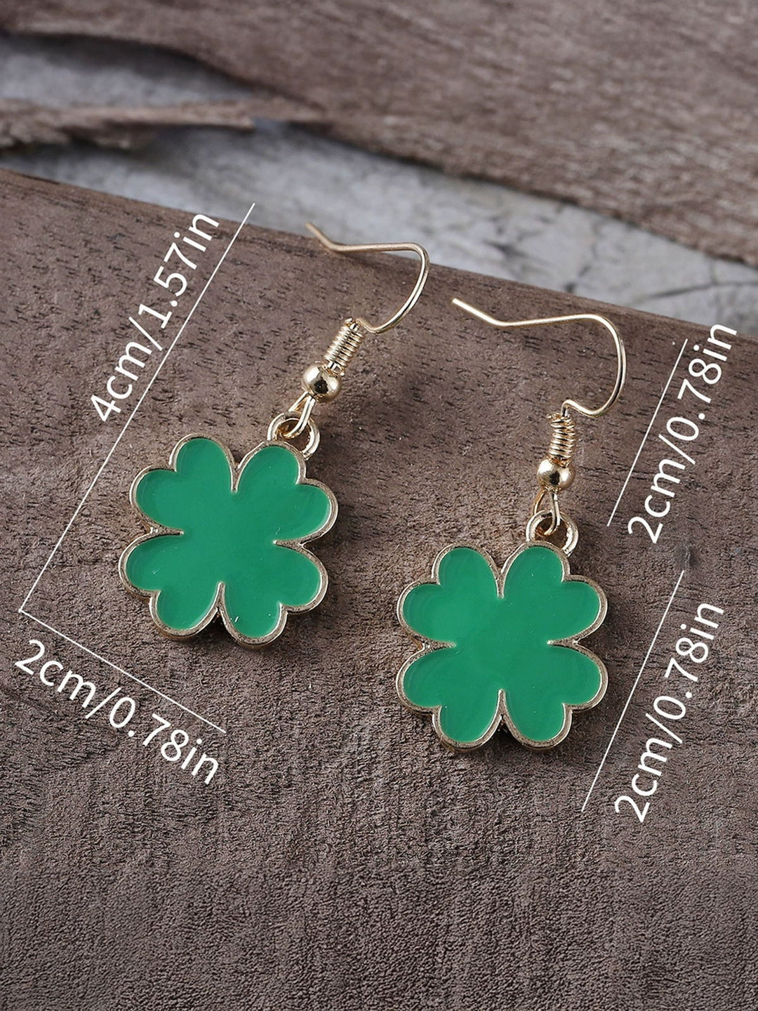 St. Patrick's Day Four Leaf Clover Earrings