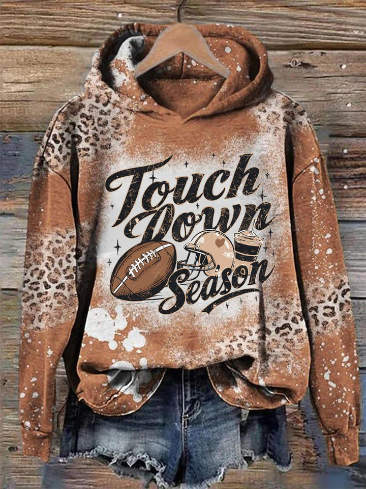 Touch down Season Long Sleeve Printed Hoodie