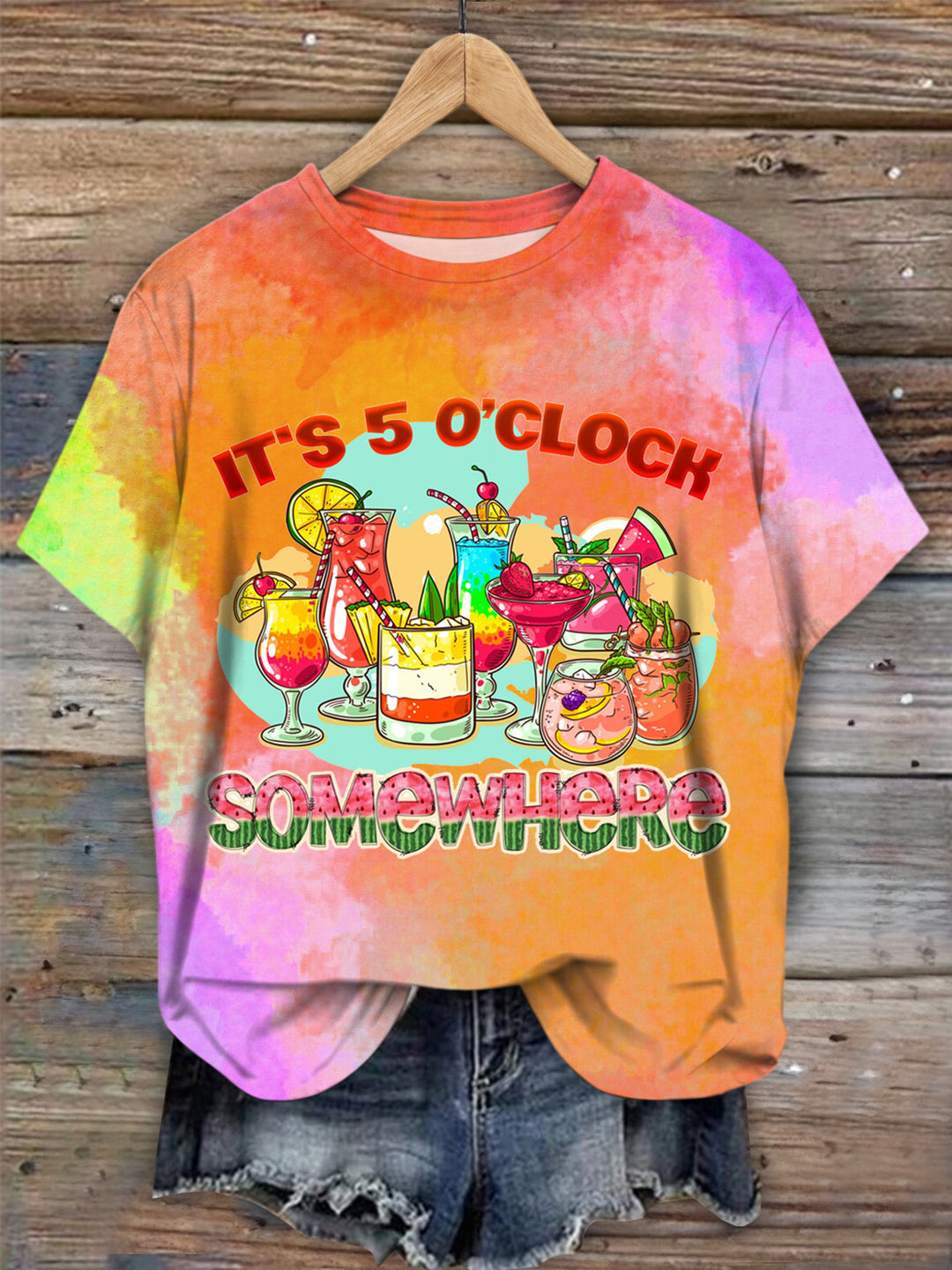 It's 5 O'clock Somewhere Crew Neck T-shirt