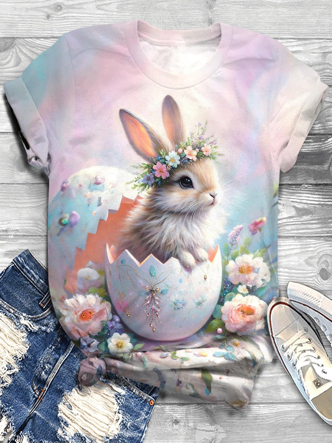 Easter Bunny Crew Neck T-shirt