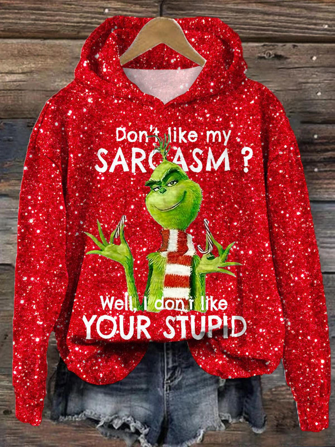 Don't Like My Sarcasm Character Print Hoodie