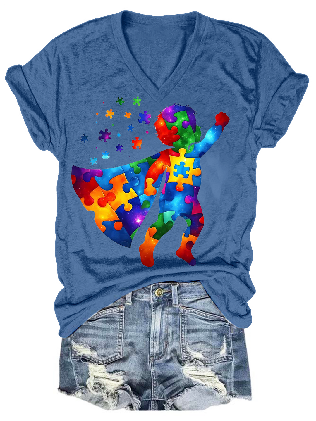 Autism V-neck T-Shirt