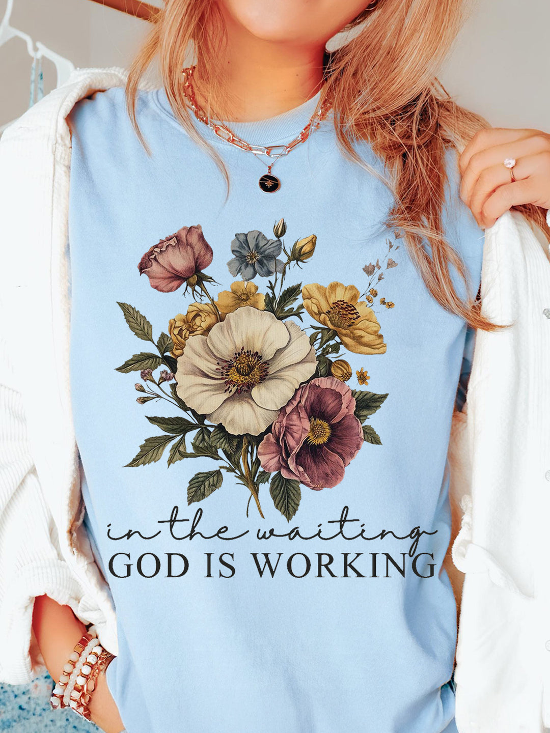 In The Waiting God Is Working Crew Neck T-shirt