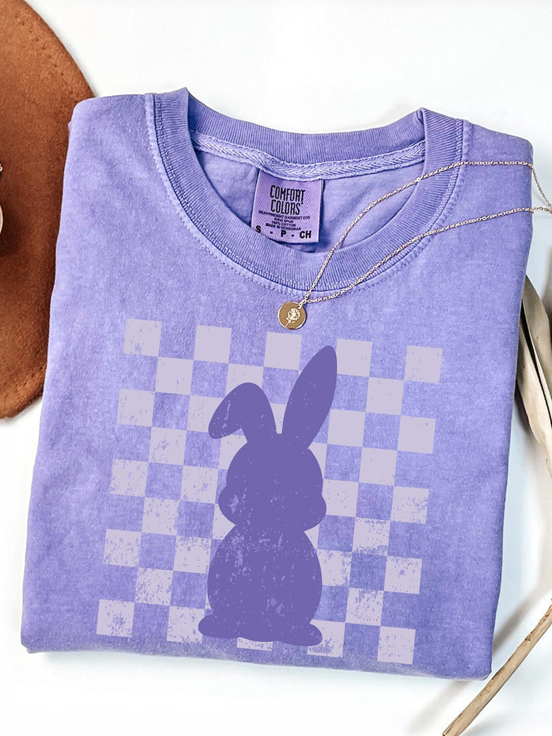 Retro Easter Bunny Crew Neck T-shirt