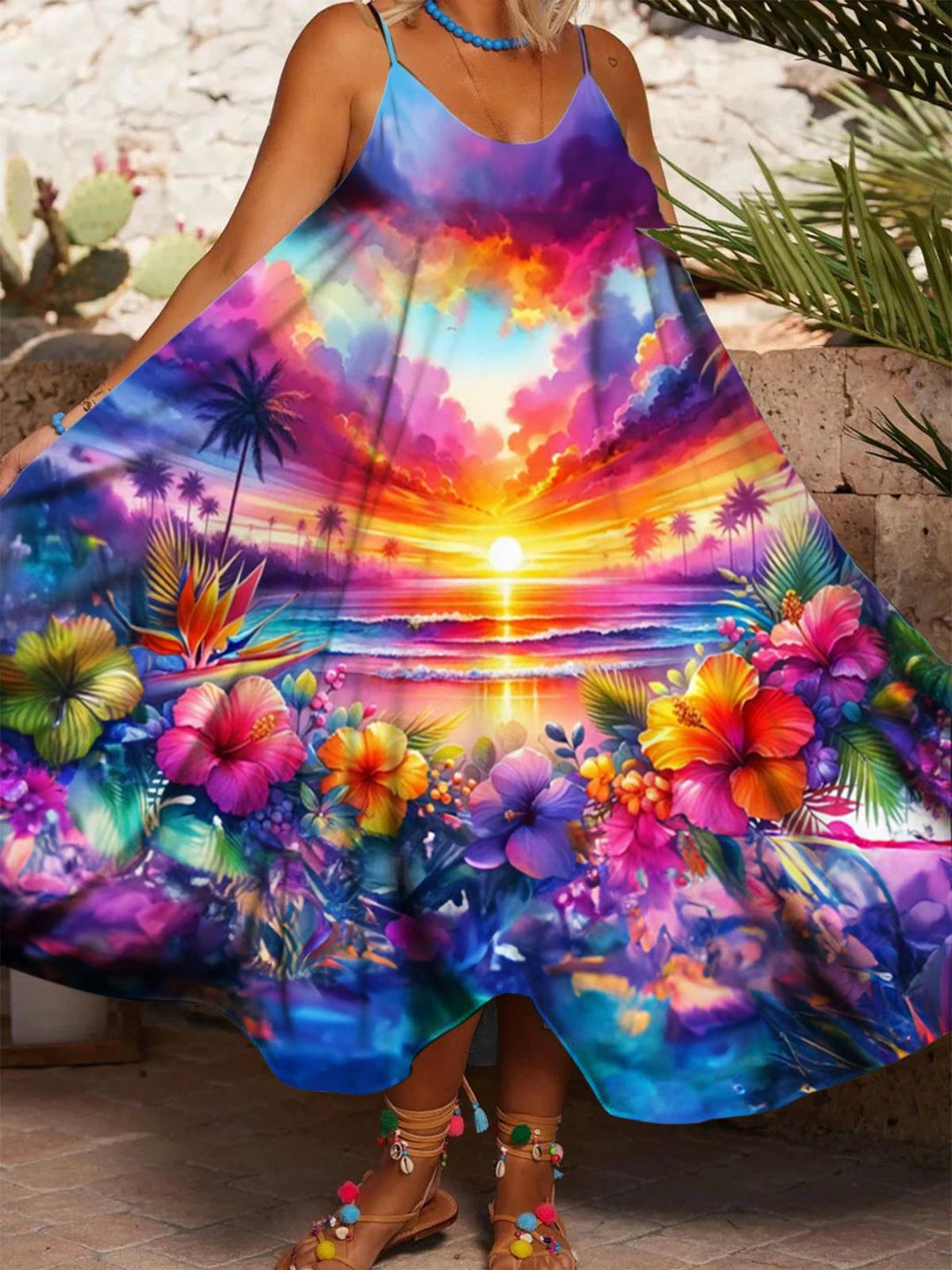 Women's Beach Floral Print Casual Dress