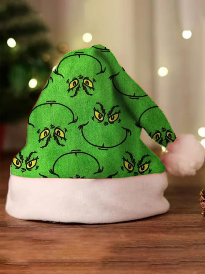 Unisex Christmas Print Plush Hat