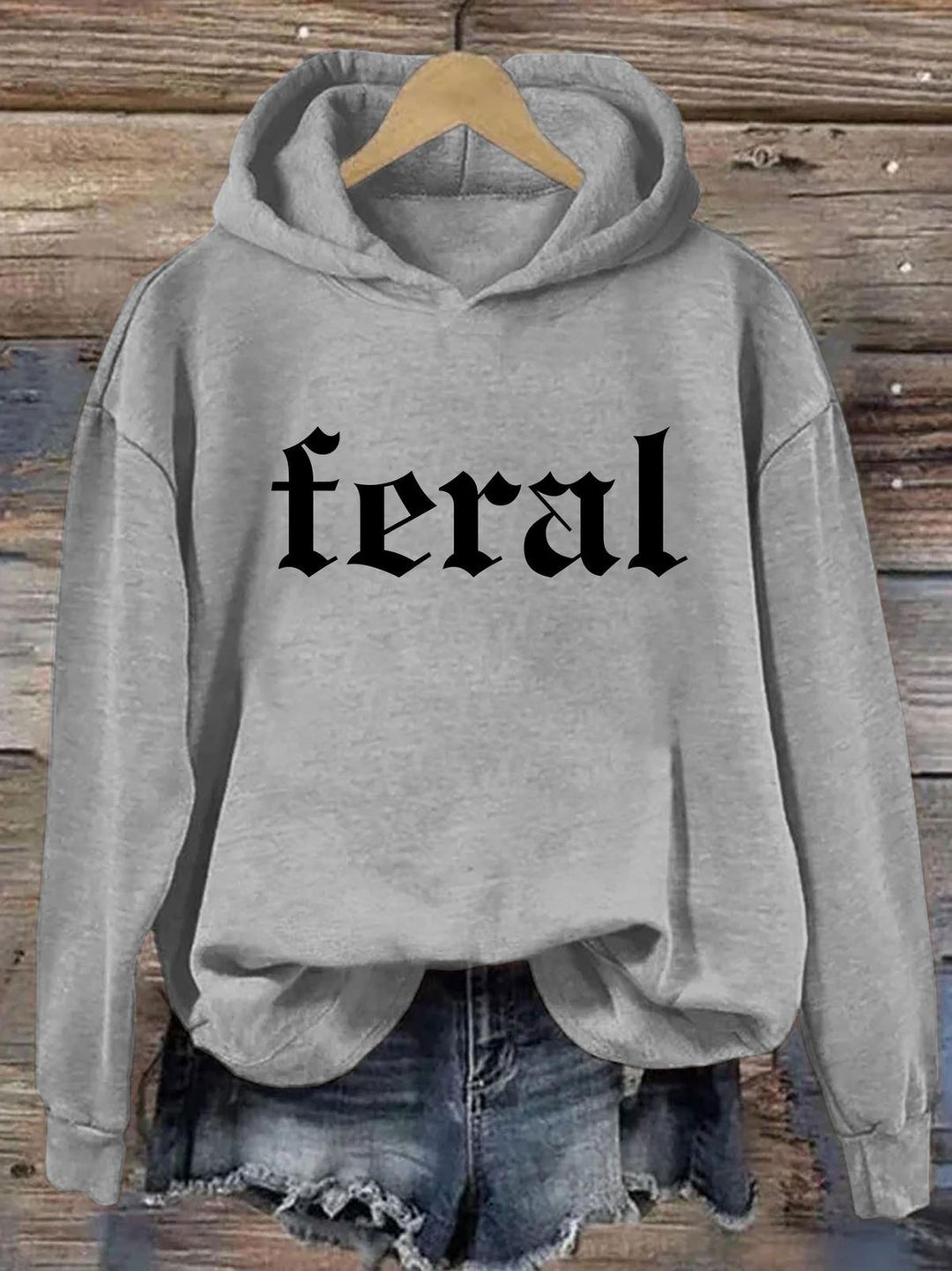 Feral Long Sleeve Printed Hoodie