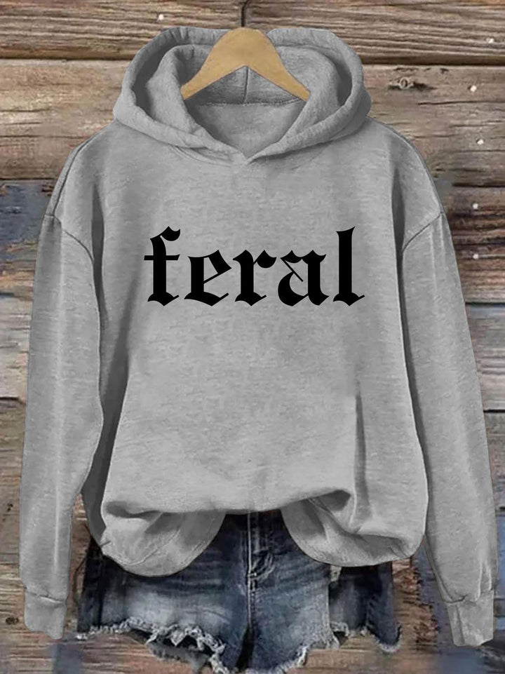 Feral Long Sleeve Printed Hoodie