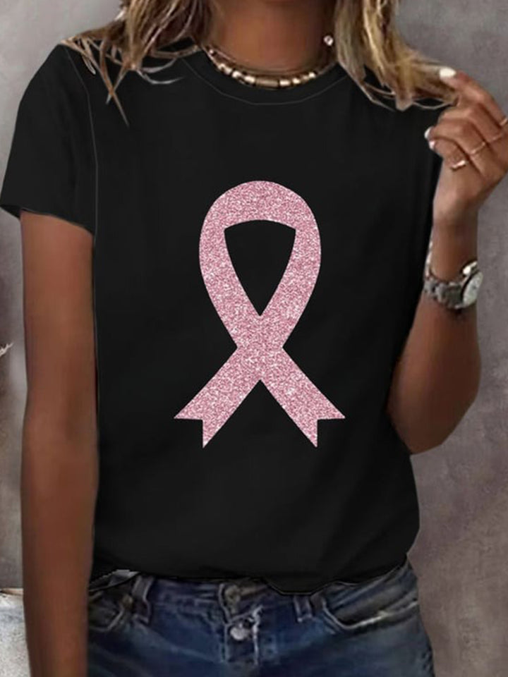 Breast Cancer Crew Neck T-shirt