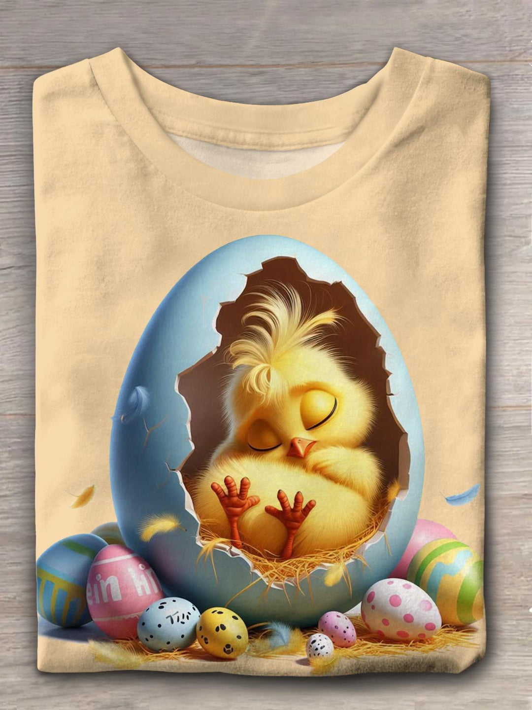 Eggs Chicken Easter Day Crew Neck T-shirt