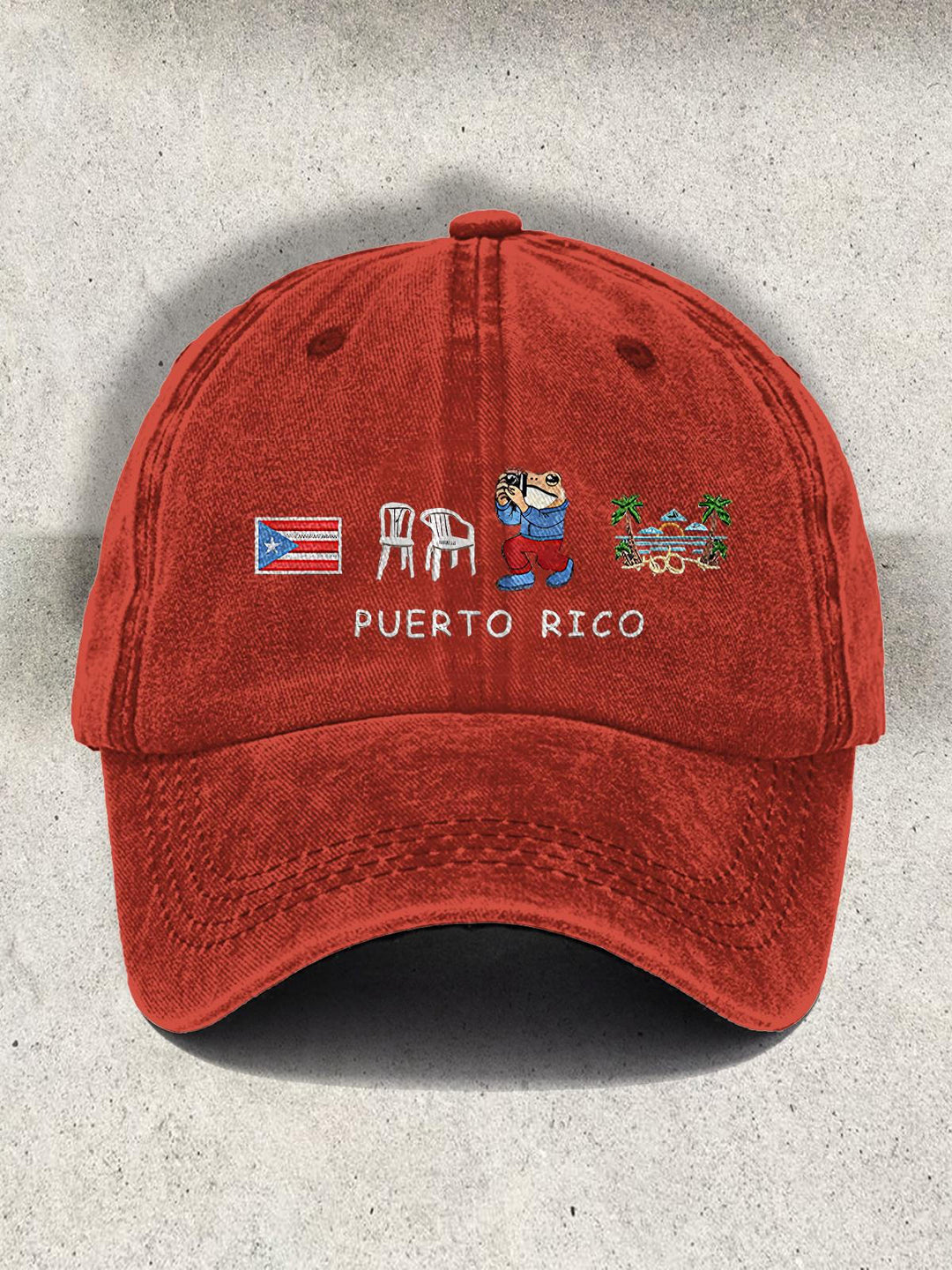 DTMF Puerto Rican Embroidered Bad Bunny Print Baseball Cap