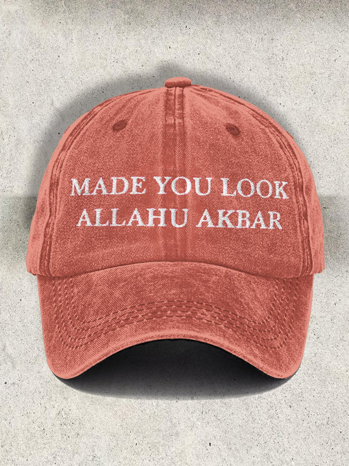 Official Make You Look Like Allahu Akbar Print Baseball Cap