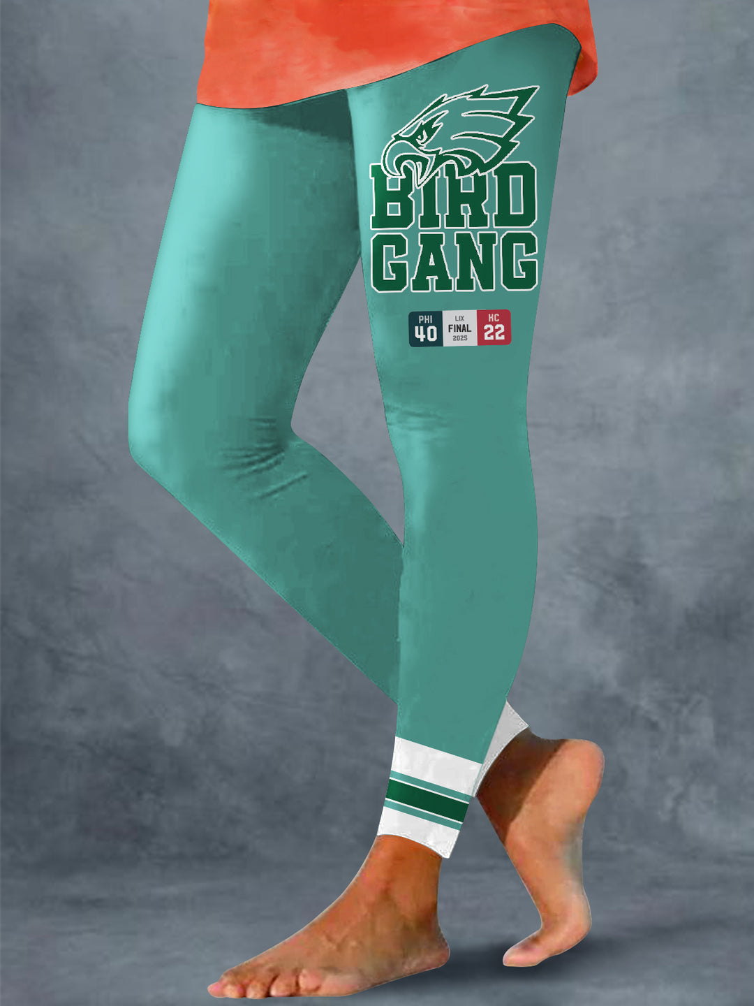 Bird Gang Football Print Leggings