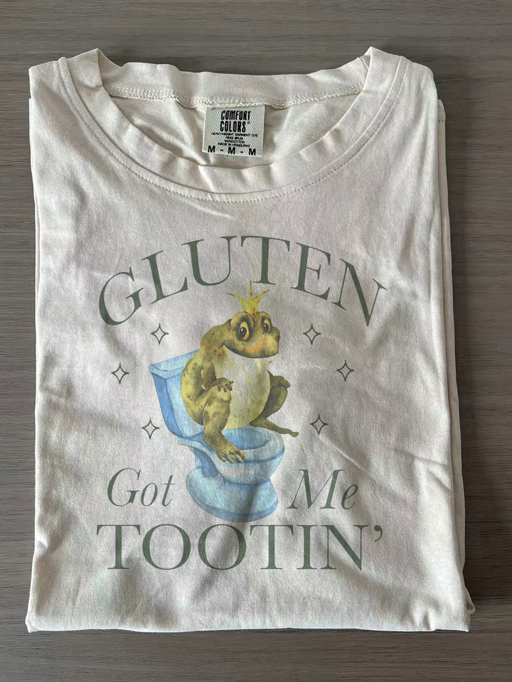 Gluten Got Me Tootin' Funny T-shirts