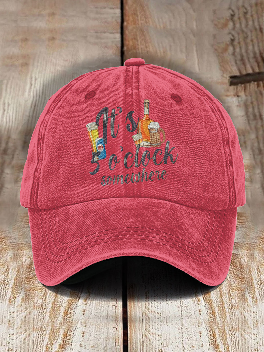 It's 5 O'Clock Somewhere Printed Baseball Cap