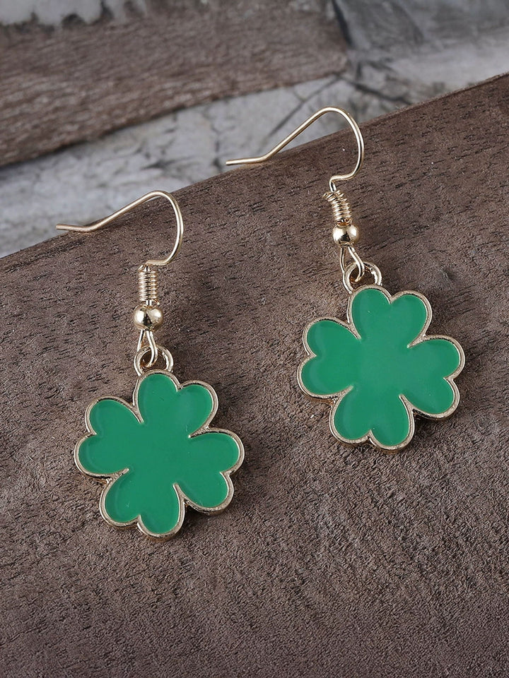 St. Patrick's Day Four Leaf Clover Earrings