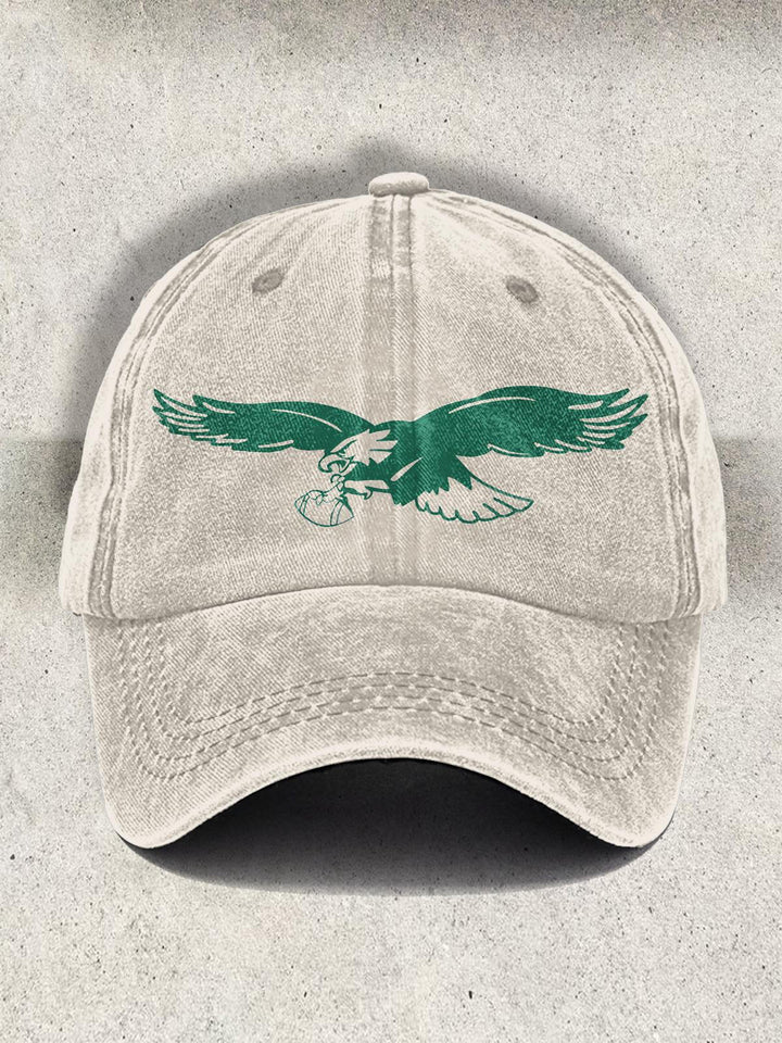 Vintage Philadelphia Eagles Print Baseball Cap