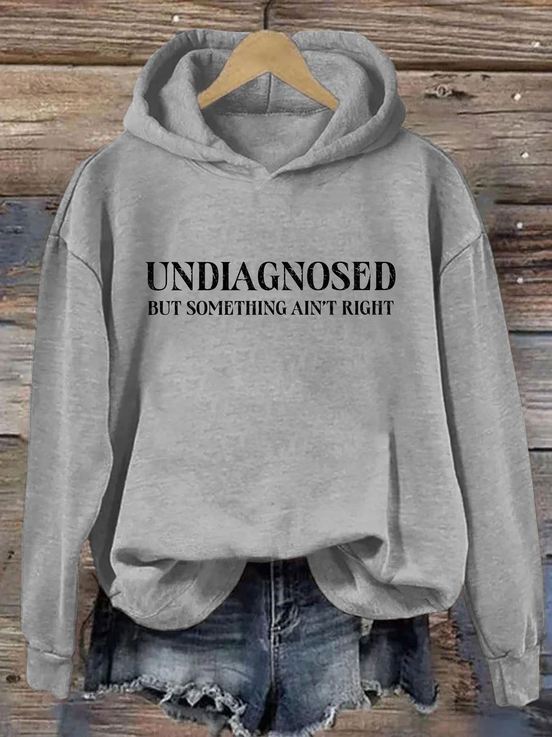 Undiagnosed But Something Ain't Right Long Sleeve Printed Hoodie