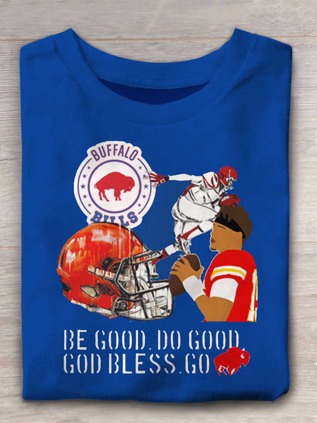 Be Good Do Good God Bless Go Bills Retro T-shirt