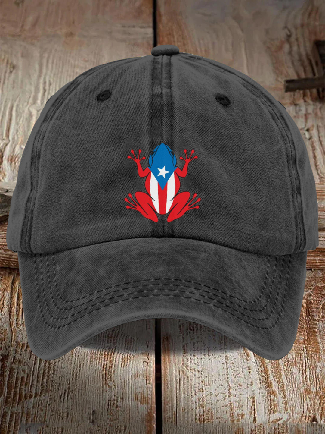 Puerto Rico Rana Frog Print Baseball Cap