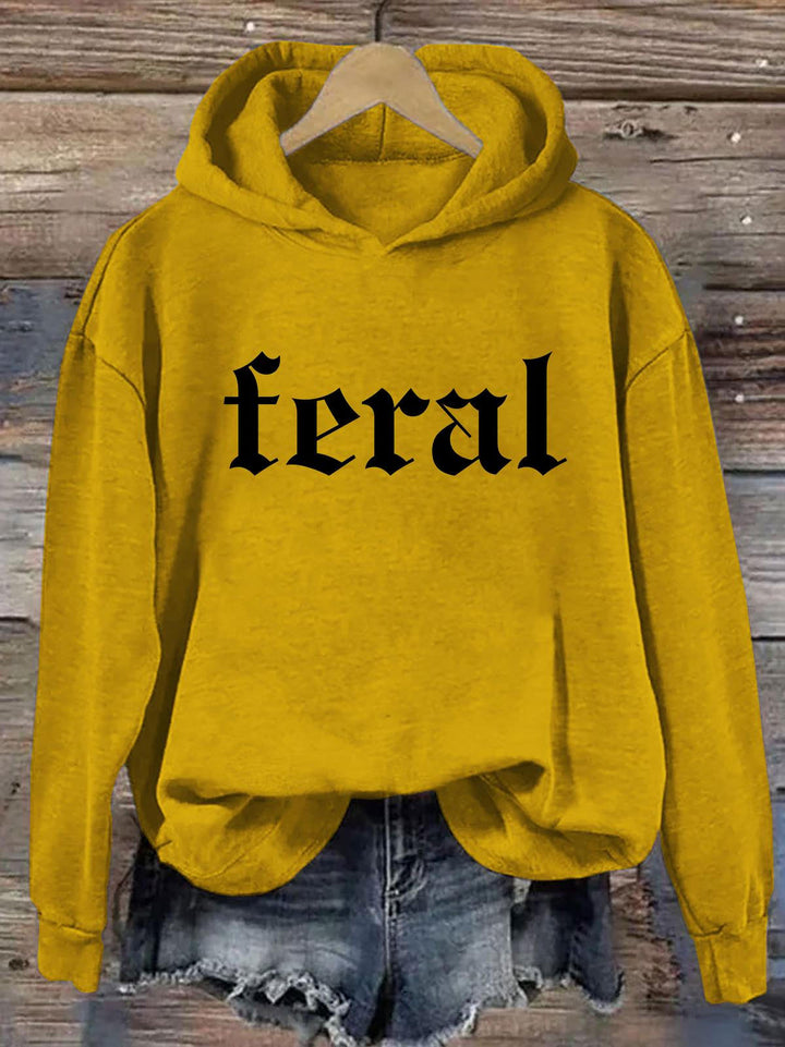 Feral Long Sleeve Printed Hoodie