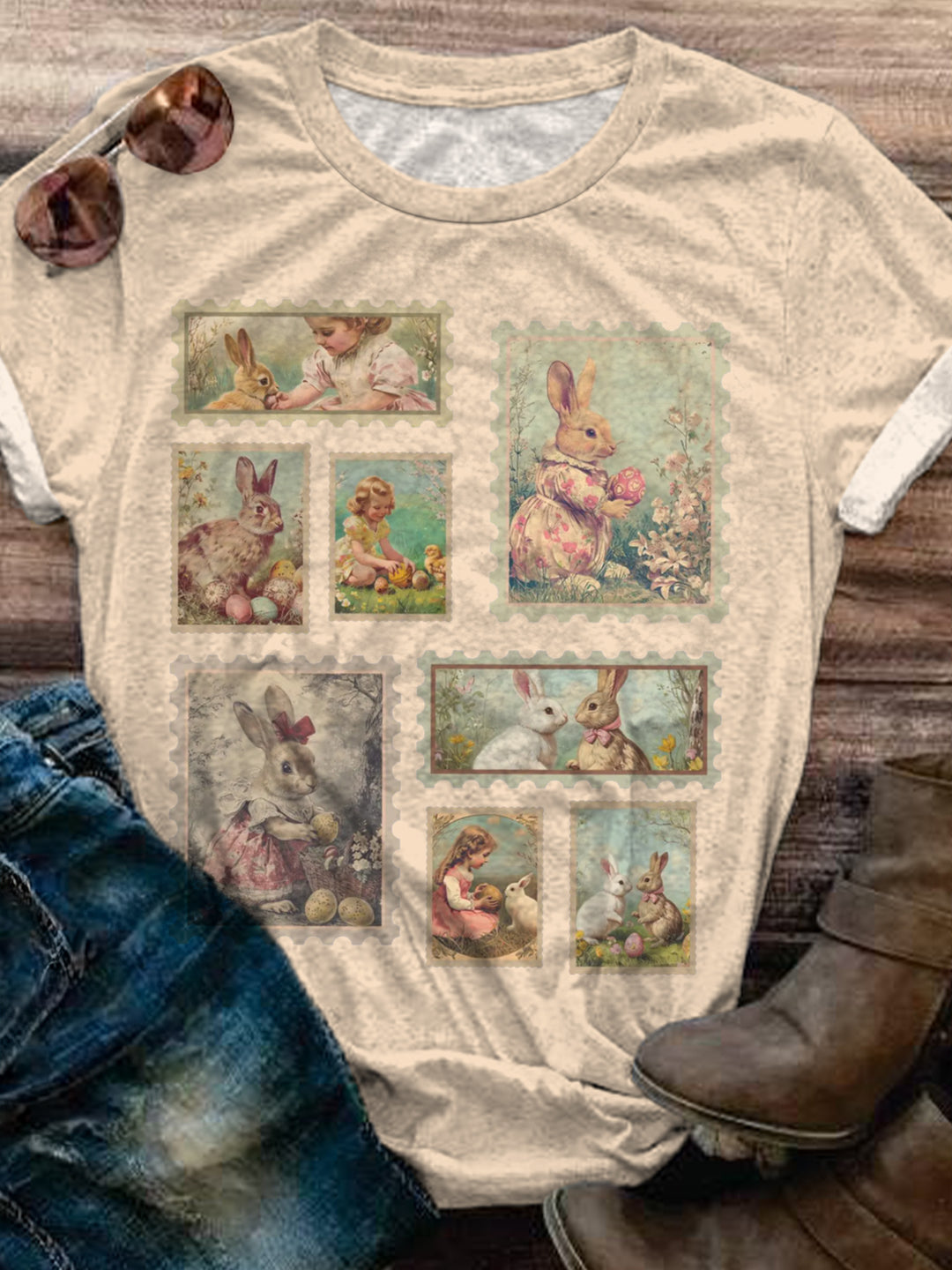 Vintage Easter Crew Neck T-shirt