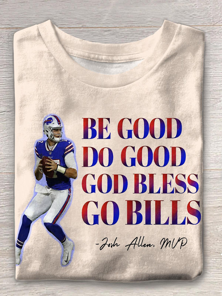 Do Good Do Good God Bless Bills Crew Neck T-shirt