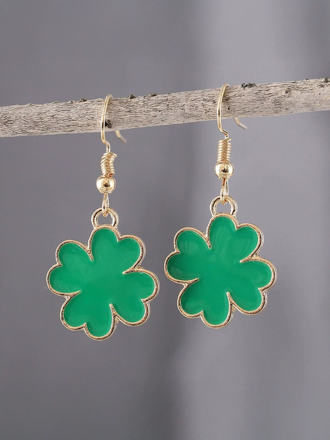 St. Patrick's Day Four Leaf Clover Earrings