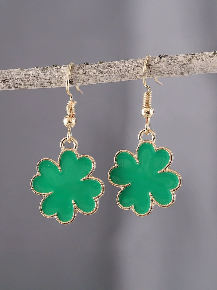 St. Patrick's Day Four Leaf Clover Earrings