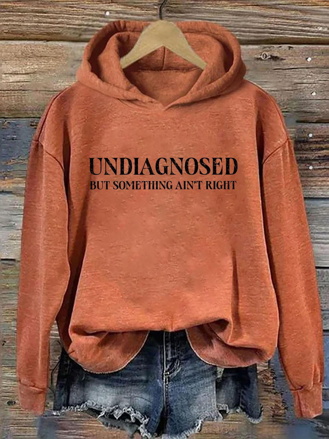 Undiagnosed But Something Ain't Right Long Sleeve Printed Hoodie