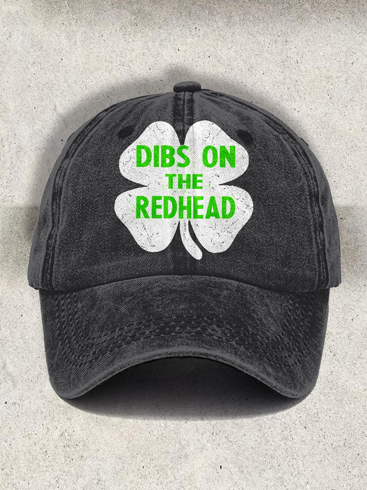 Dibs on the Redhead Print Baseball Cap