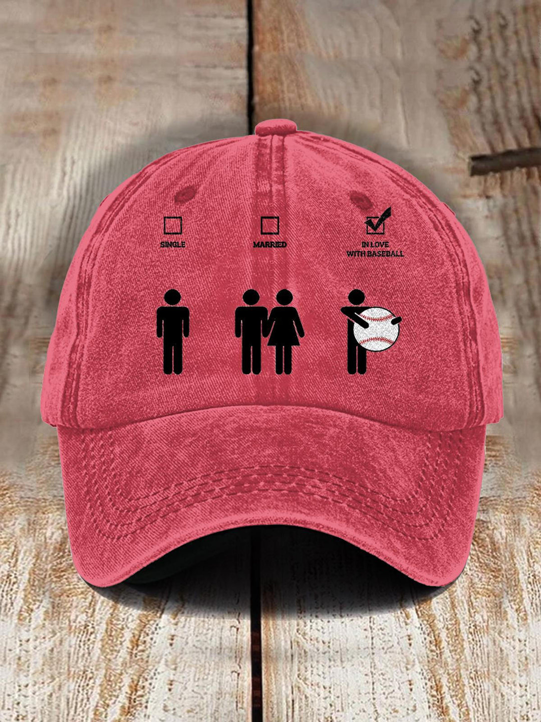 I Choose Baseball Printed Baseball Cap