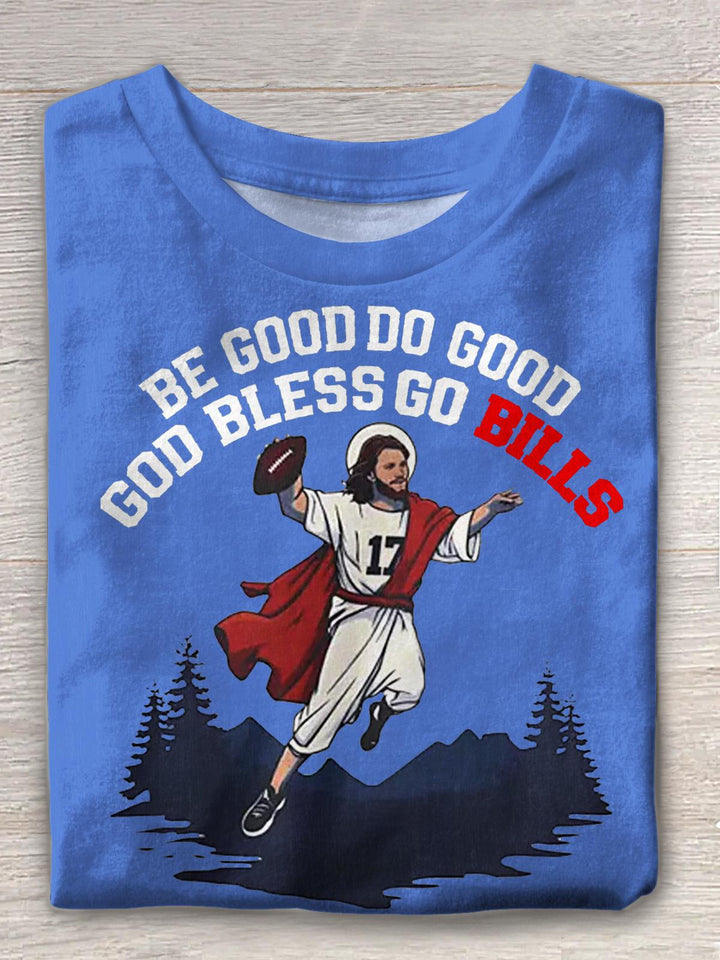 Do Good Do Good God Bless Go Bills Crew Neck T-shirt