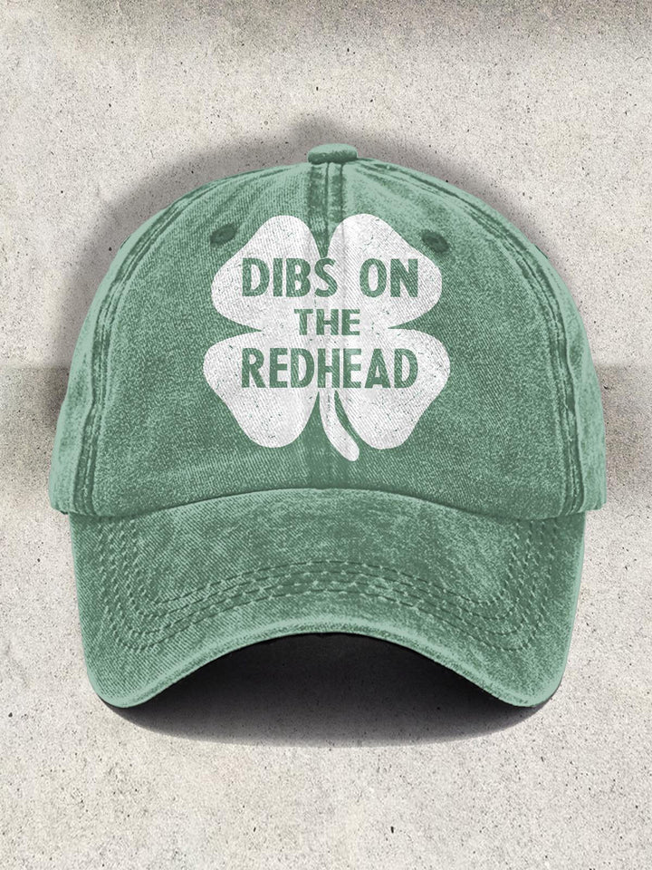 Dibs on the Redhead Print Baseball Cap