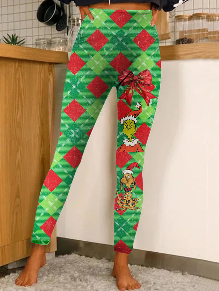 Christmas Classic Movie Characters Print Leggings