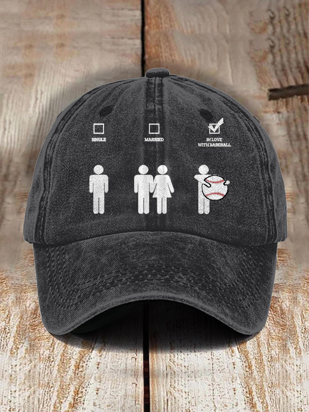 I Choose Baseball Printed Baseball Cap