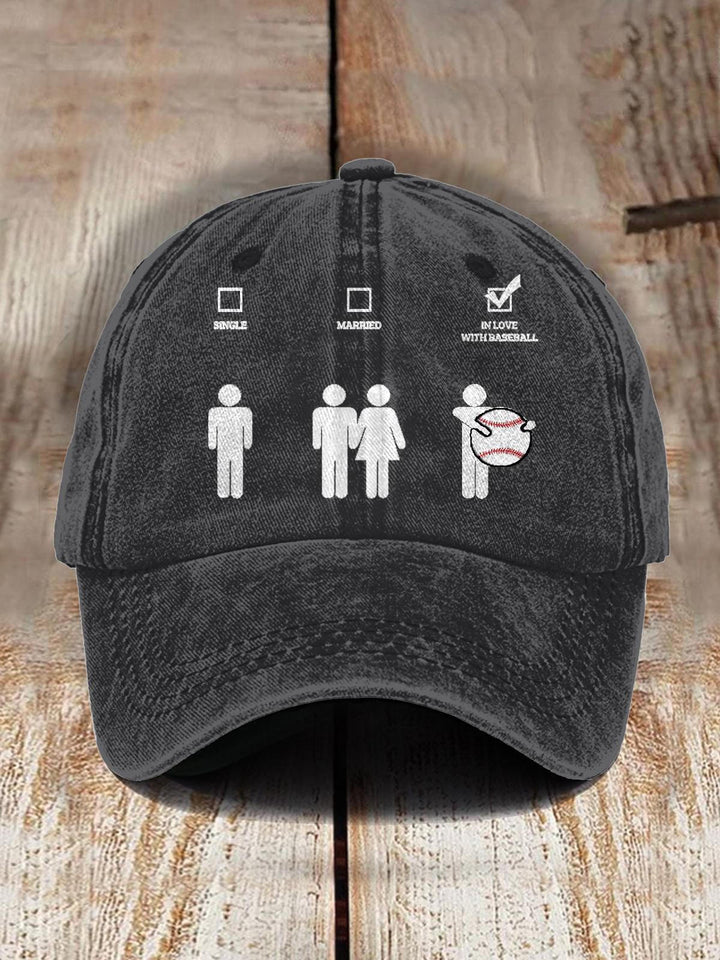 I Choose Baseball Printed Baseball Cap